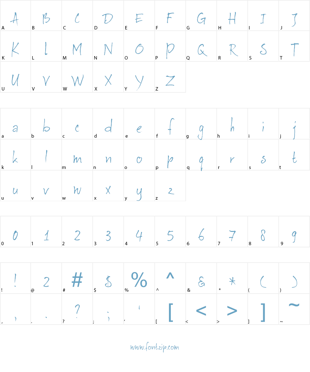 DK Au Revoir Font Character